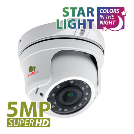 5.0MP AHD Varifocal camera CDM-VF37H-IR SuperHD Starlight