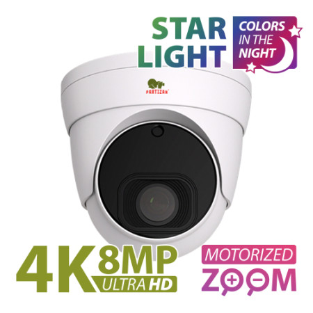 8.0MP (4K) IP Varifocal camera <br>IPD-VF5MP-IR AF 4K Starlight SH
