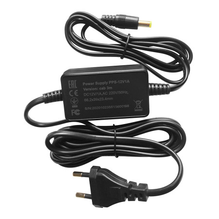 Power supply 12V/1A/3m for CCTV cameras