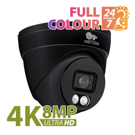 8.0MP (4K) IP camera IPD-5SP-IR 4K Full Colour SH Black