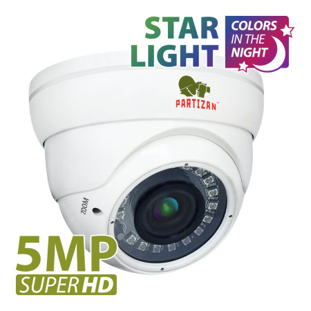 5.0MP AHD Varifocal camera CDM-VF37H-IR SuperHD Starlight 2.0